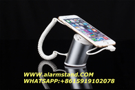 COMER Smart phone display pedestal with alarm shelf for cellphone accessories stores with charging cord